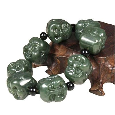 Bracelet en pierre de jade en néphrite cristalline de la nature un cadeau de santé et de bien-être