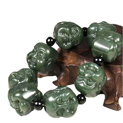 Bracelet en pierre de jade en néphrite cristalline de la nature un cadeau de santé et de bien-être