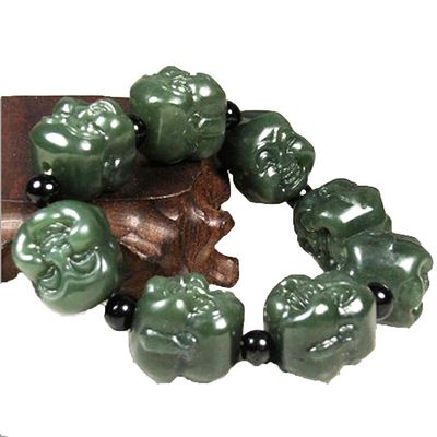 Bracelet en pierre de jade en néphrite cristalline de la nature un cadeau de santé et de bien-être