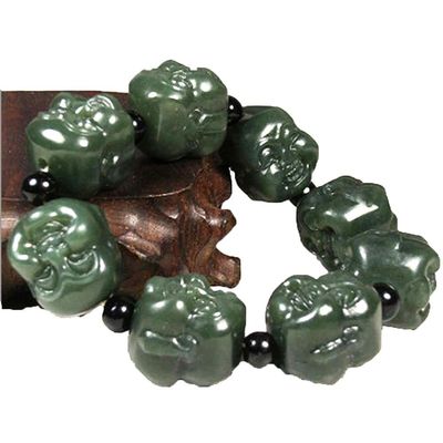Bracelet en pierre de jade en néphrite cristalline de la nature un cadeau de santé et de bien-être