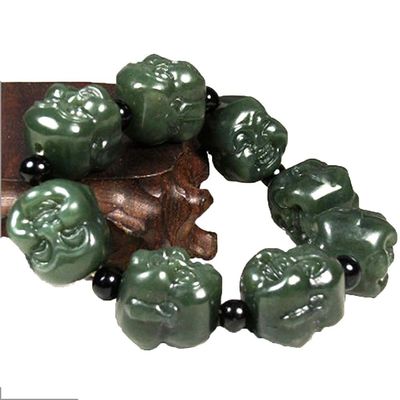 Bracelet en pierre de jade en néphrite cristalline de la nature un cadeau de santé et de bien-être