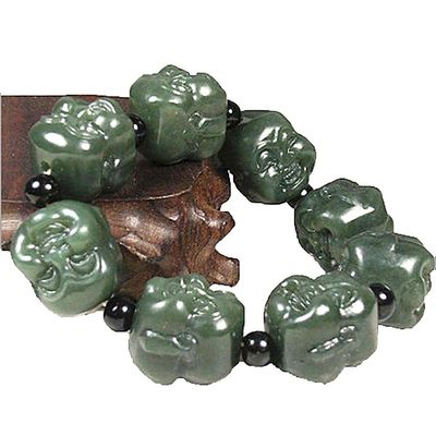 Bracelet en pierre de jade en néphrite cristalline de la nature un cadeau de santé et de bien-être