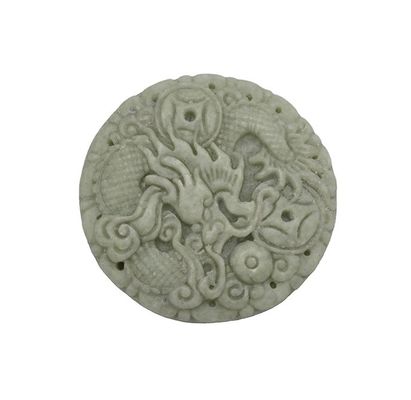 Collier chinois traditionnel Ronde Birmanie Émeraude Jadeit Jade Pierre de dragon Collier de charme naturel Collier pour hommes et femmes