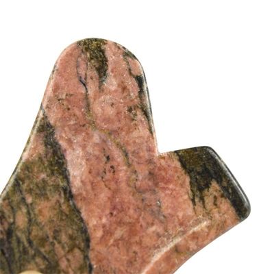 Masseur manuel Rodonite naturelle Jaspe Gua Sha Scraping Board Guasha beauté du visage outil de massage du corps soin de la peau Relax