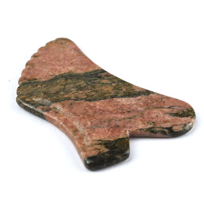 Masseur manuel Rodonite naturelle Jaspe Gua Sha Scraping Board Guasha beauté du visage outil de massage du corps soin de la peau Relax