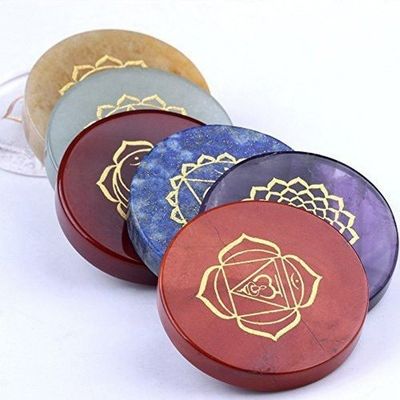 Pierre énergétique colorée pour la décoration de la maison Feng Shui Sept chakras Pièces d'agate de cristal de style naturel