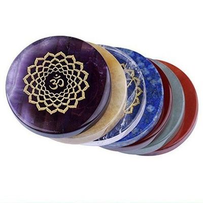 Pierre énergétique colorée pour la décoration de la maison Feng Shui Sept chakras Pièces d'agate de cristal de style naturel