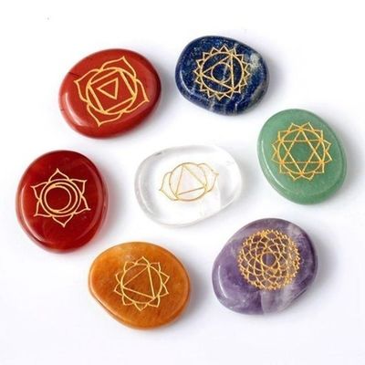 Pierre énergétique colorée pour la décoration de la maison Feng Shui Sept chakras Pièces d'agate de cristal de style naturel