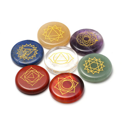 Pierre énergétique colorée pour la décoration de la maison Feng Shui Sept chakras Pièces d'agate de cristal de style naturel