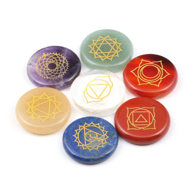 Pierre énergétique colorée pour la décoration de la maison Feng Shui Sept chakras Pièces d'agate de cristal de style naturel