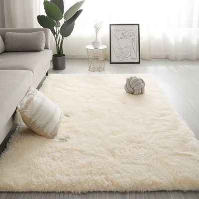 Tapis de sol en fibres de polyester de style moderne pour un salon élégant et confortable