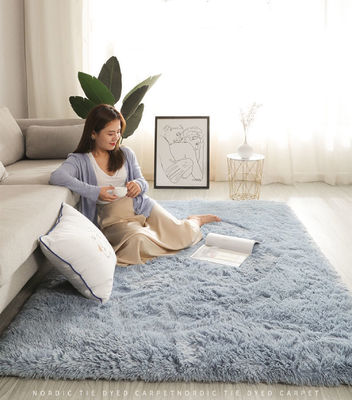 Tapis de sol en fibres de polyester de style moderne pour un salon élégant et confortable