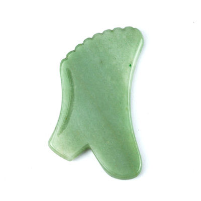 Massage corporel pour le soin de la peau Aventurine vert naturel Jade Gua Sha Logo personnalisé Guasha Outil de beauté faciale pour réduire les rides