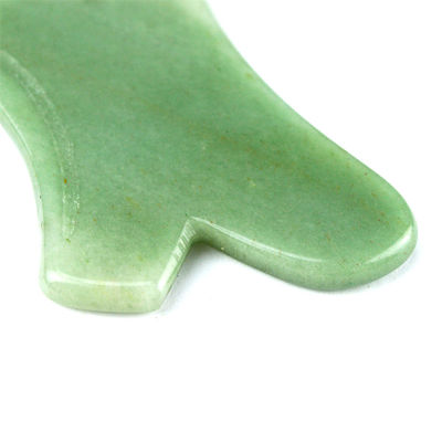 Massage corporel pour le soin de la peau Aventurine vert naturel Jade Gua Sha Logo personnalisé Guasha Outil de beauté faciale pour réduire les rides