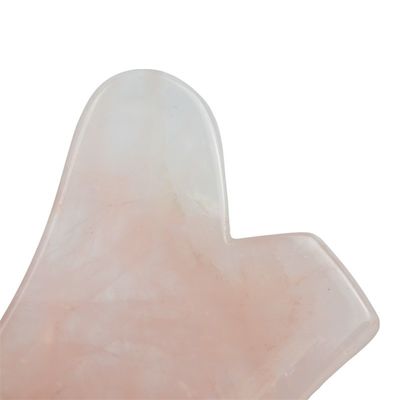 Outil de massage facial au quartz rose Gua Sha pour la peau naturelle de cristal