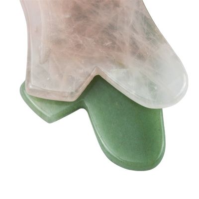 Outil de massage facial au quartz rose Gua Sha pour la peau naturelle de cristal