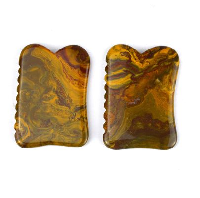 Massageur Logo personnalisé Mookaite Outils de massage corporel pour la beauté Guasha Déchets de pierre pour le lifting du visage et le drainage lymphatique