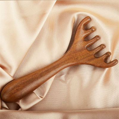 Déverrouillez votre beauté En forme de corne de cerf Scalpe Méridien Massageur Tête Gua Sha Massage Peigne Pour le visage et le corps de relaxation