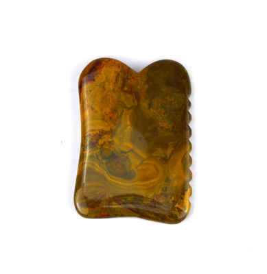 Massageur Logo personnalisé Mookaite Outils de massage corporel pour la beauté Guasha Déchets de pierre pour le lifting du visage et le drainage lymphatique