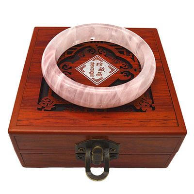 Des bracelets en rose de cristal de quartz, des bracelets ronds, des cadeaux de mariage pour les femmes et les hommes.