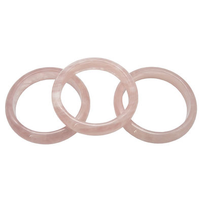 Des bracelets en rose de cristal de quartz, des bracelets ronds, des cadeaux de mariage pour les femmes et les hommes.