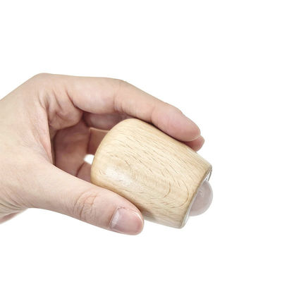 Boule de massage en jade personnalisable manche en bois rouleau de jade pour le massage corporel et le cou / visage Gua Sha outil de soulagement du stress