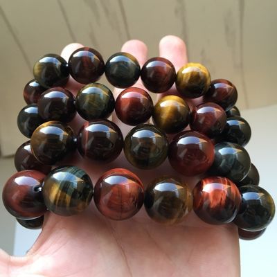 Bracelet en pierre de tigre naturel couleur exotique accessoire de mode pour les amants masculins et féminins