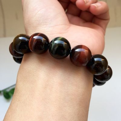 Bracelet en pierre de tigre naturel couleur exotique accessoire de mode pour les amants masculins et féminins
