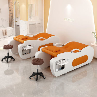 Lit de massage de beauté avec avantage multi-fonctionnel salon à moitié allongé Lit de lavage de cheveux