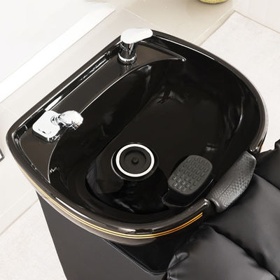 Fonction musicale Métissage de beauté à moitié allongé Lit Coiffure et lavage de cheveux Lit Soins de santé Massage siège pour salon