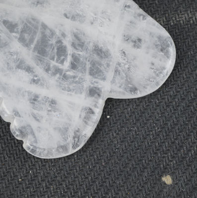 Plaque de grattage en quartz clair pour le cou du visage, le corps entier, le massage de la peau