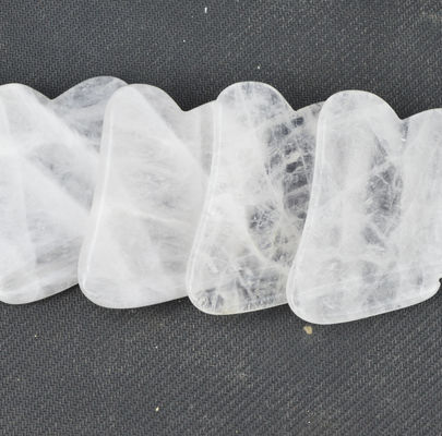 Plaque de grattage en quartz clair pour le cou du visage, le corps entier, le massage de la peau