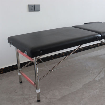 Lit de massage pliable portable en cuir en PU pour la beauté et la santé du corps dans les salons