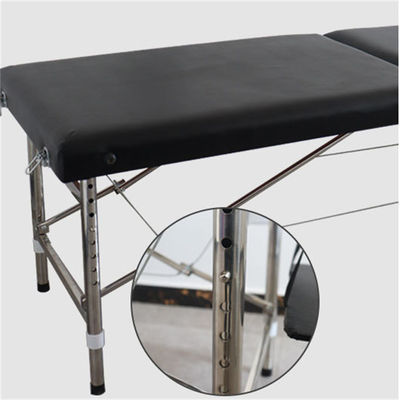 Lit de massage pliable portable en cuir en PU pour la beauté et la santé du corps dans les salons