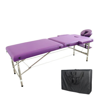 Lit de massage pliable portable en cuir en PU pour la beauté et la santé du corps dans les salons