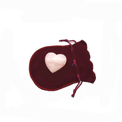 Técnique de pierre sculptée en forme de cœur en rose-quartz sculpté 0,35 kg Cœurs en pierre précieuse naturelle pour cadeau de mariage