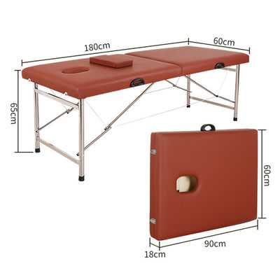 Table de massage de salon de beauté Spa Lit pliable portable avec conception simple multifonctionnelle et sac de rangement inclus