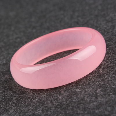 Collectables de l' art Pink Hibiscus Bracelet Naturel violet Jade Bracelet Une qualité de Jade bijoux Bracelet Femmes