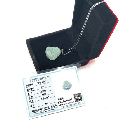 Caractéristique régionale Jadeite Jade Pendant Statue de Bouddha Collier de style traditionnel chinois