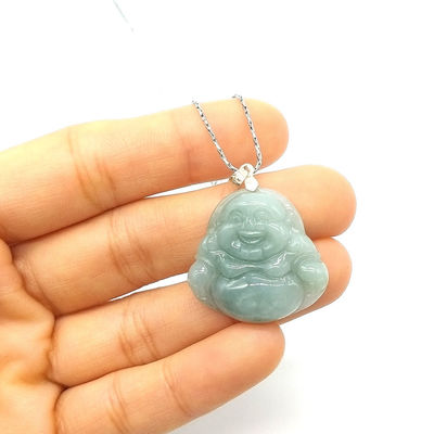 Caractéristique régionale Jadeite Jade Pendant Statue de Bouddha Collier de style traditionnel chinois