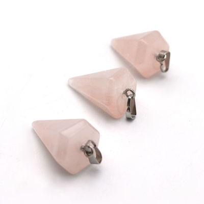 Pendule en quartz rose naturel pour l'alignement des chakras et la guérison Reiki