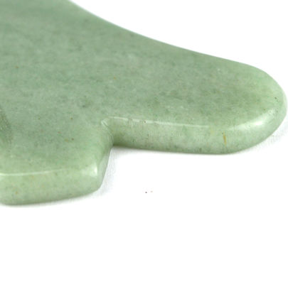 Aventurine verte Guasha Gua Sha Mode d'outil pour le visage n° abkgs-038 Pour un drainage lymphatique efficace et des soins de la peau