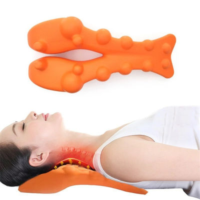 Support du corps oreiller de massage cervical portable avec masseur d'acupression et étirement du dos en coton mémoire