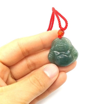 Caractéristique régionale Collier de Bouddha en jade poli avec certificat