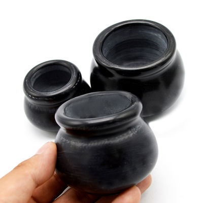 Médecine sous vide Bian Stone Gua Sha Cupping Set 3 tasses 40/50/60 mm