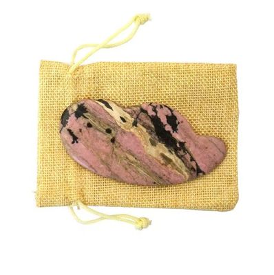 Tableau de masseur à base de Rhodonite Rose Jade Guasha pour soins de santé et besoins de santé personnels