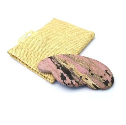 Tableau de masseur à base de Rhodonite Rose Jade Guasha pour soins de santé et besoins de santé personnels