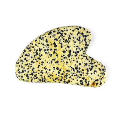 Logo personnalisé disponibled 2024 Tendance en forme de cœur Dalmatienne pierre Guasha outil de massage pour le massage de santé du corps
