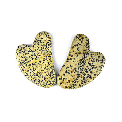 Logo personnalisé disponibled 2024 Tendance en forme de cœur Dalmatienne pierre Guasha outil de massage pour le massage de santé du corps