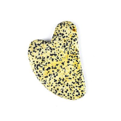 Logo personnalisé disponibled 2024 Tendance en forme de cœur Dalmatienne pierre Guasha outil de massage pour le massage de santé du corps